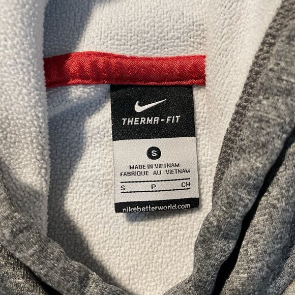 Nike Hoodie Men's Sz Small Therma-Fit Just Do It Pullover Gray Green 454991 063 - Picture 2 of 6